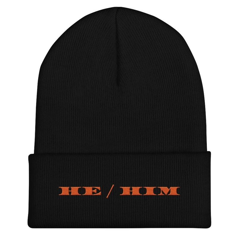 He / him beanie